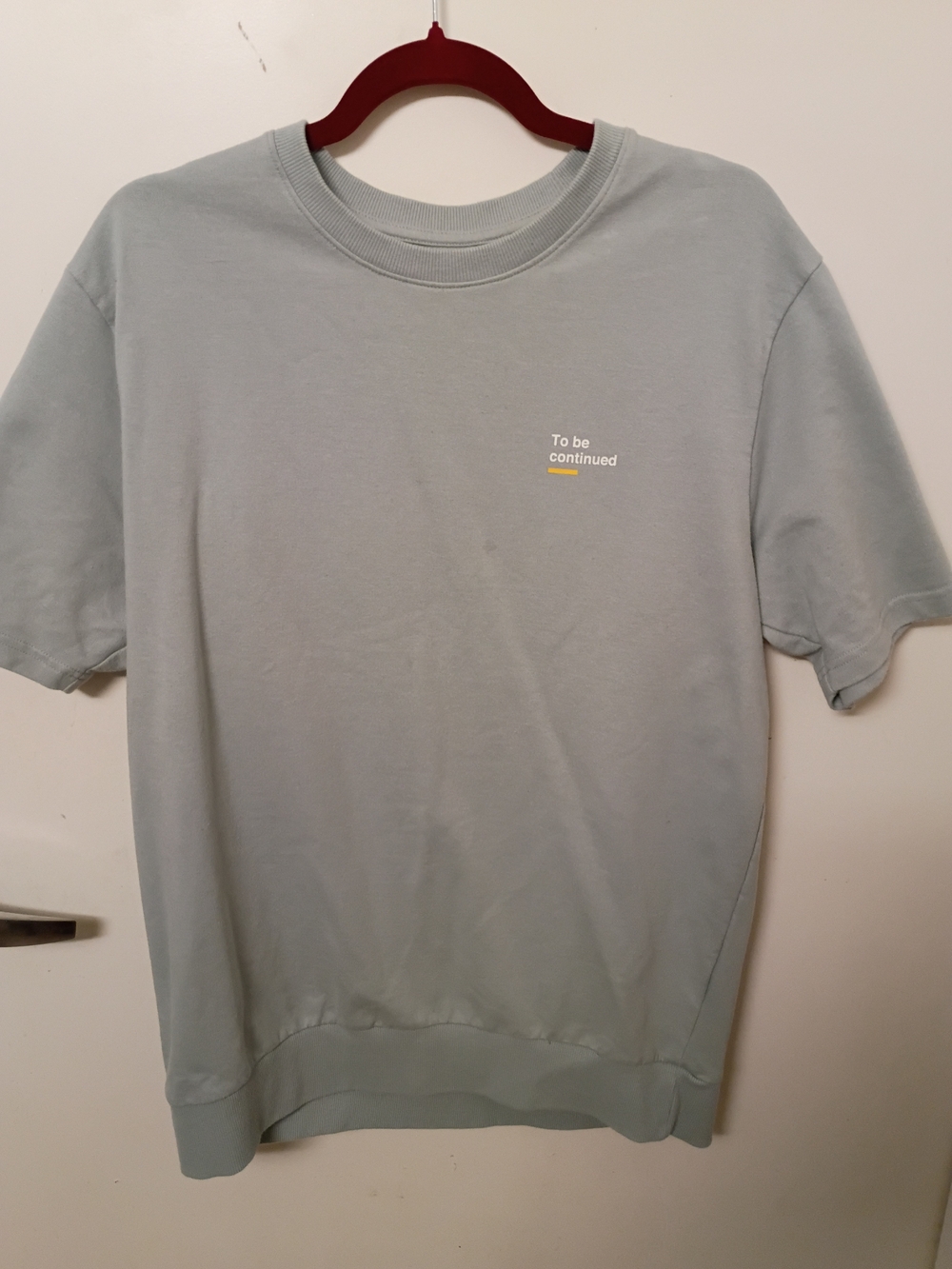 netgear Light Sage "To Be Continued" Crewneck Short Sleeve Shirt